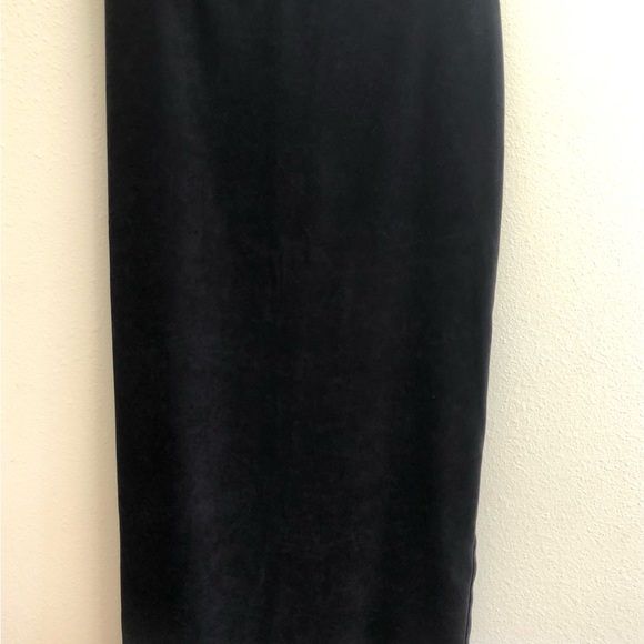 Black faux suede maxi Marne pencil skirt, size 4 - Picture 1 of 4